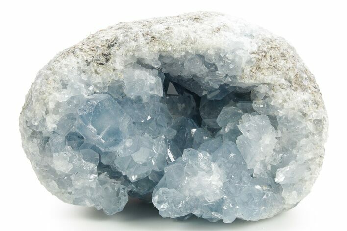 Sparkling Celestine (Celestite) Geode Section - Madagascar #364090
